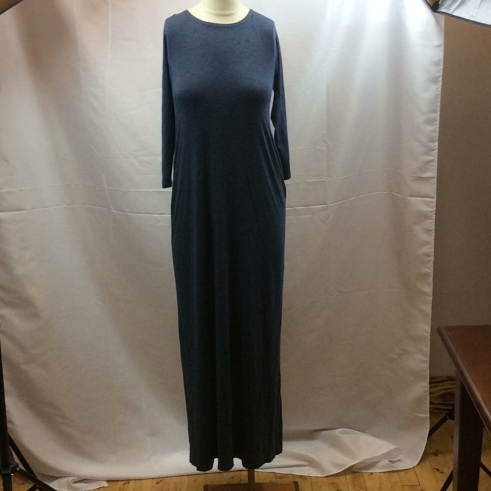 Willi Smith Medium‎ Blue 3/4 length sleeves Long Maxi Dress